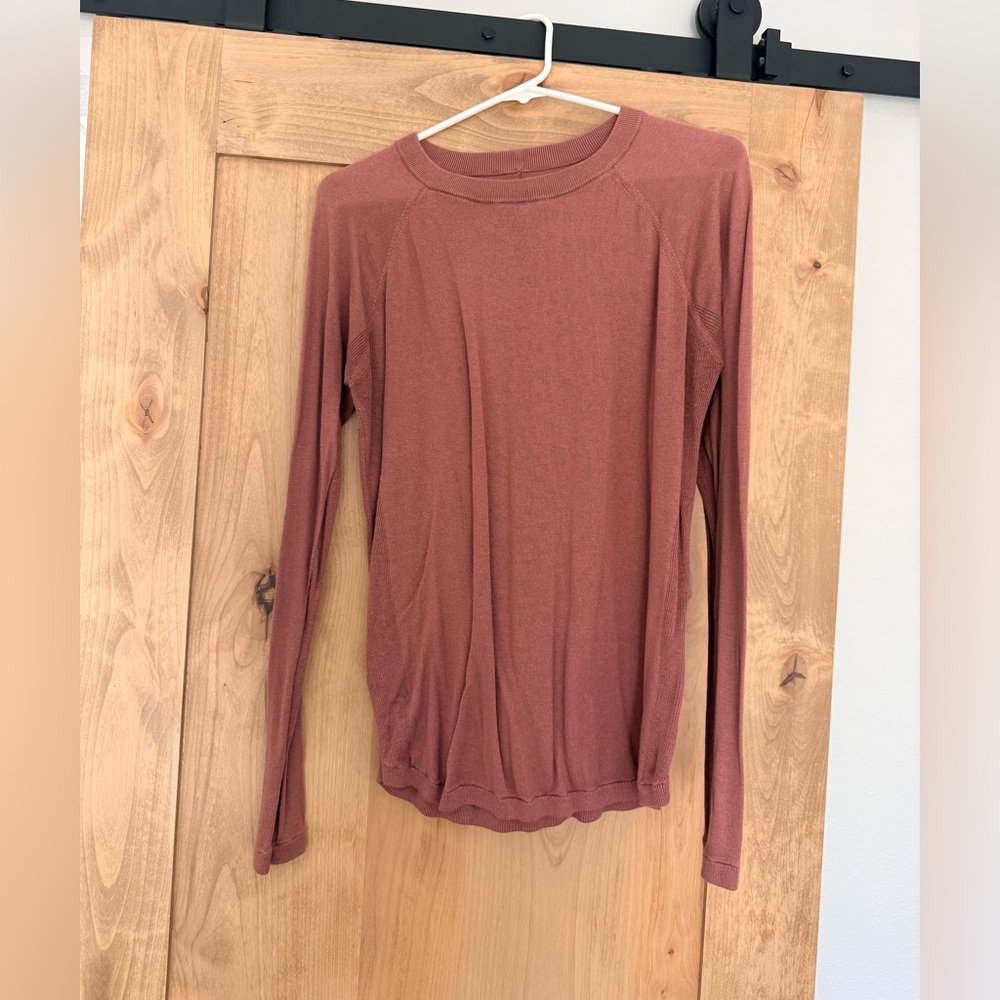 Lululemon Women's Long Sleeve Crewneck Lightweight Sweater - Rust